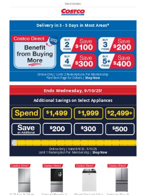 Costco - Wake Up to Savings on Mattresses and Appliances!