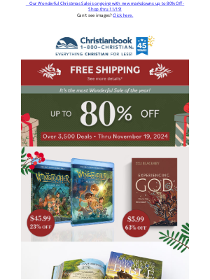 Christian Book Distributors - Just Dropped: New Christmas Gift Deals + Free Shipping!