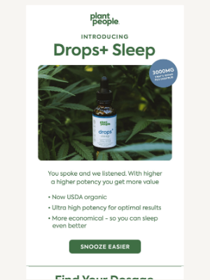 Plant People - Introducing: Drop+ Sleep 3000!