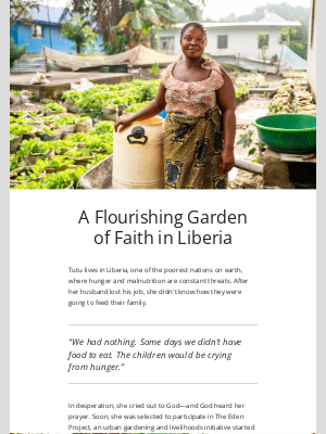 Samaritan's Purse - Growing a Garden of Faith in Liberia
