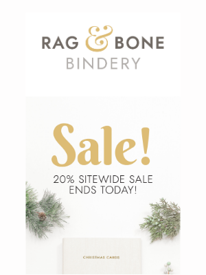 Rag & Bone Bindery - 20% Off Everything Ends Today!