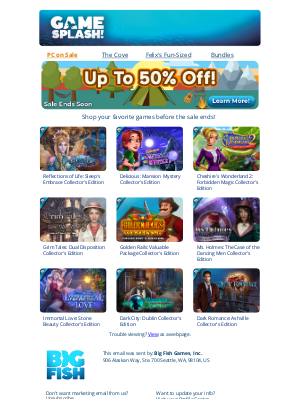 Big Fish Games - ⌚ Up to 50% Off – Last Day! 🧩