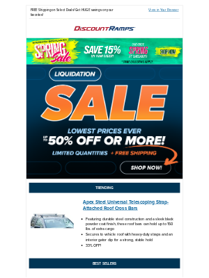 Discount Ramps - 🏁 Final Ride for These Deals - Up to 50% OFF