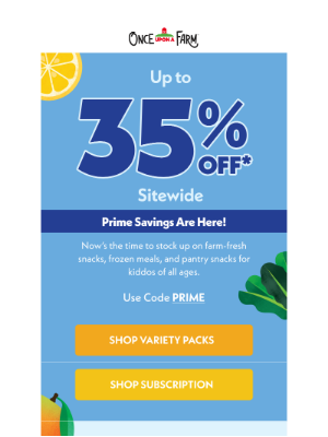 Once Upon a Farm - SAVE UP TO 35% SITEWIDE! ⭐