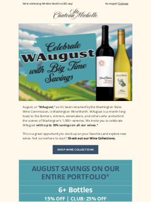Save Up to 30% on ALL WINES!