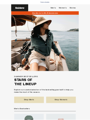 Finisterre - Summer Bestsellers Moving Fast