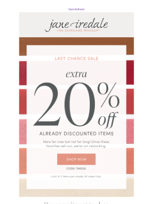 jane iredale - Almost gone for good