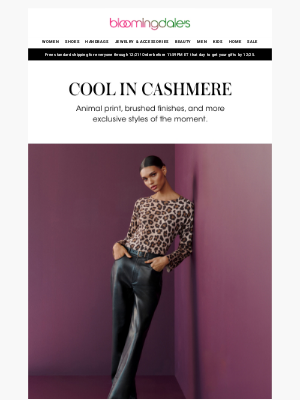 Bloomingdale's - We're living in cashmere