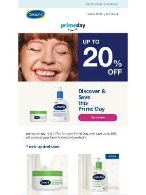 Cetaphil - Save on Cetaphil products during Amazon Prime Day