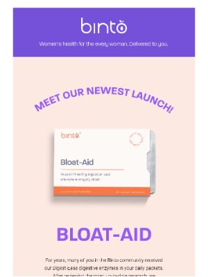 BINTO - Brand New! Meet Binto's Bloat-Aid