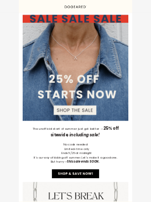 Dogeared - 25% off? Yes, please.