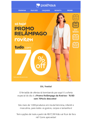 DBR Posthaus (Brazil) - Promo Relâmpago Rovitex ⚡