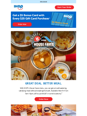 IHOP - A whole meal? For just six bucks? 🥹