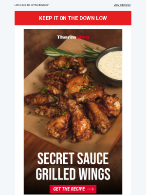 ThermoPro - Don't Tell Anybody🤫Secret Sauce Grilled Wings