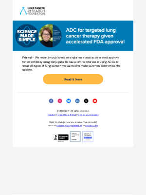 Lung Cancer Research Foundation - Science Made Simple: Accelerated FDA approval for targeted ADC