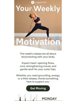 YogaWorks - 💪 Your weekly workout schedule is here