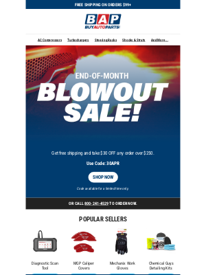 Buy Auto Parts - This is your last chance to save in April!