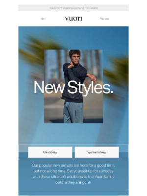 Vuori - Just Landed: New Styles And Colors