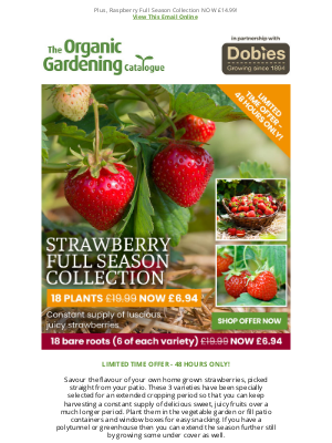 Organic Catalogue (United Kingdom) - 18 Grow Your Own Strawberries NOW £6.94!