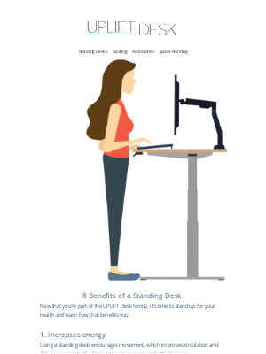 Uplift Desk - 8 benefits of a standing desk