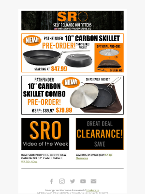 Self Reliance Outfitters - 10 inch Carbon Skillet Pre-Order!