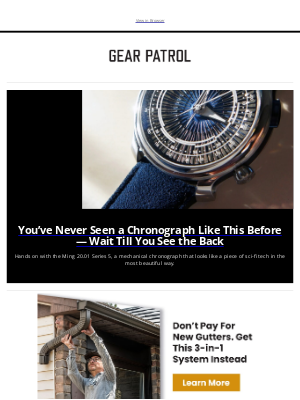 Gear Patrol - This New Chronograph Is One Sci-Fi Stunner