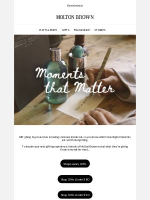 Molton Brown USA - What moment will you gift for?