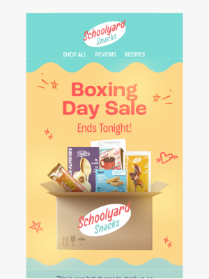 School ard Snacks - Boxing Day Sale Ends Tonight ⚠️