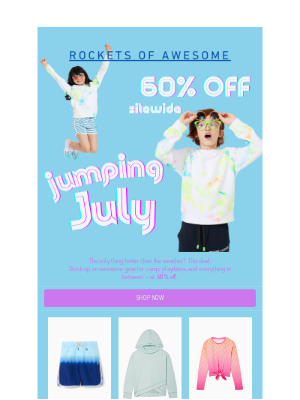 ROCKETS OF AWESOME - Jumping July, always 💙🩷💜