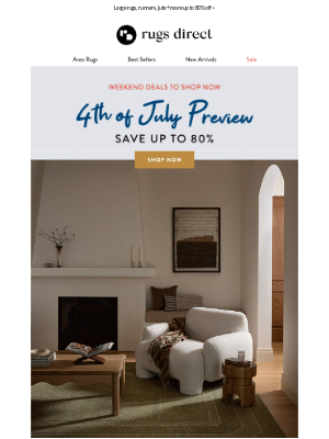 Rugs Direct - WEEKEND PREVIEW: 4th Of July Deals