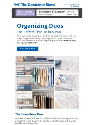 The Container Store - Double Down On Smart Storage