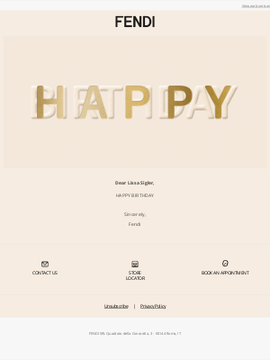 Fendi USA - Happy Birthday from Fendi