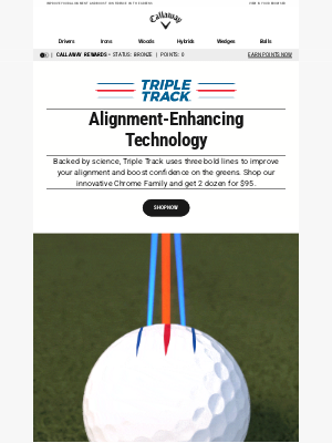 Callaway Golf - Backed By Science | Shop Triple Track Golf Balls