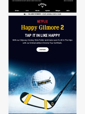 Callaway Golf - Now Available: The Hockey Stick Putter From Happy Gilmore 2
