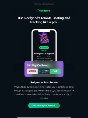 reelgood - You've got the power in your hands with Reelgood 💪