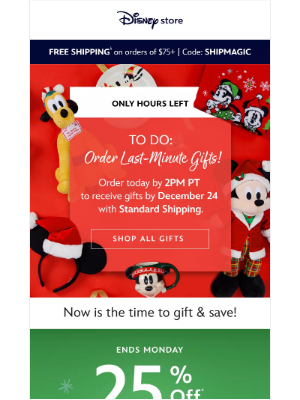 Go.com - Your gifting window is closing!