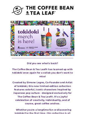 The Coffee Bean and Tea Leaf - NEW Limited Edition tokidoki x The Coffee Bean & Tea Leaf® Merchandise is HERE!