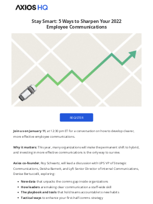 Axios - 5 Ways to Sharpen Your 2022 Employee Communications