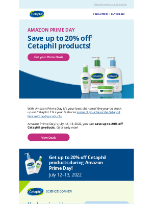 Cetaphil - Prime Day Deals Expire Today! Save up to 20%