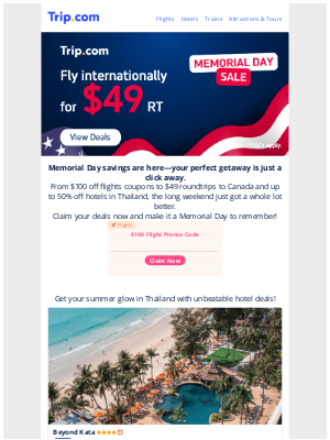 Trip Network - Memorial Day Travel Deals are here!