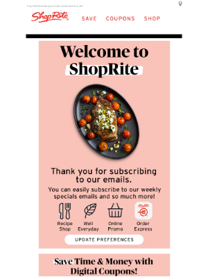 Welcome, we're glad you're here 😄  Explore everything ShopRite has to offer!