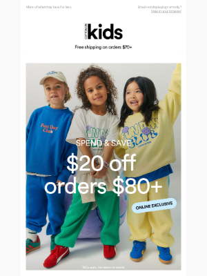 Cotton On & Co. - $20 off orders $80+