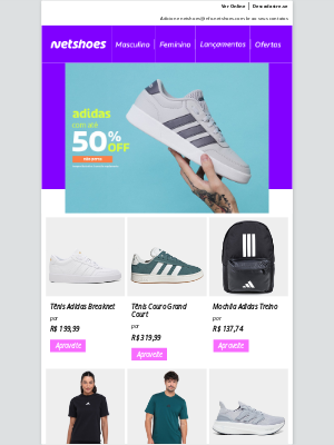 Netshoes (Brazil) - O desconto que você queria na Adidas ✨