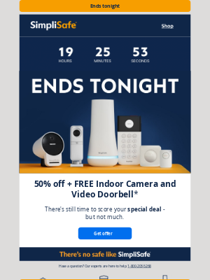 SimpliSafe - Final countdown: your offer ends tonight