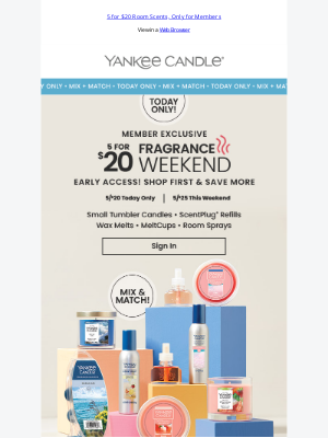 The Yankee Candle Company - Just For You: Shop First & Save More!
