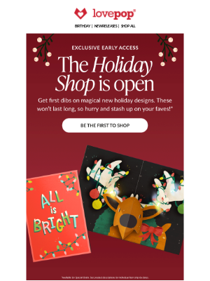 Lovepop - EARLY ACCESS: Holiday presale is live 🎄