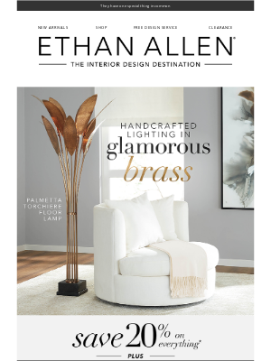 Ethan Allen - Picked for fall: luxe lighting 🍂⛅