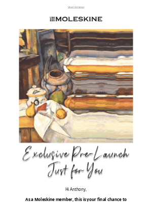 Moleskine - Your early access ends soon 🎨