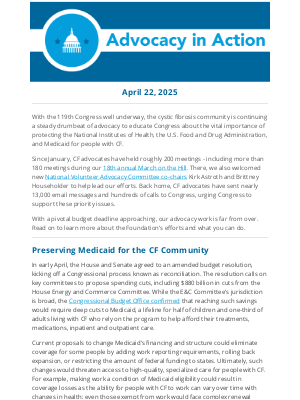 Cystic Fibrosis Foundation - Advocacy in Action: Join the fight