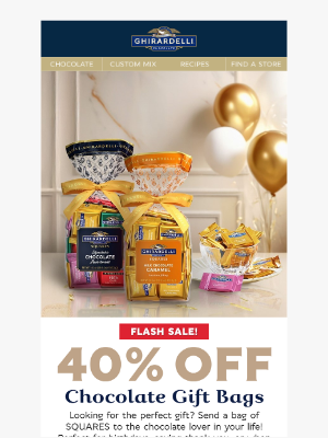 Ghirardelli Chocolate Company - FLASH SALE ⚡40% Off Gift Bags